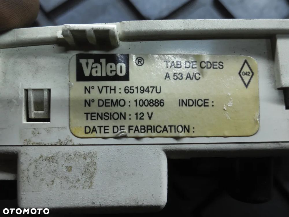 PANEL STEROWANIA NAWIEWEM RENAULT SCENIC I 651947U - 2