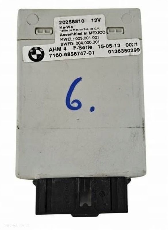 BMW 5 F10 F11 F20 F30 F31 F01 F32 6856747 Sterownik Moduł haka holowniczego - 1