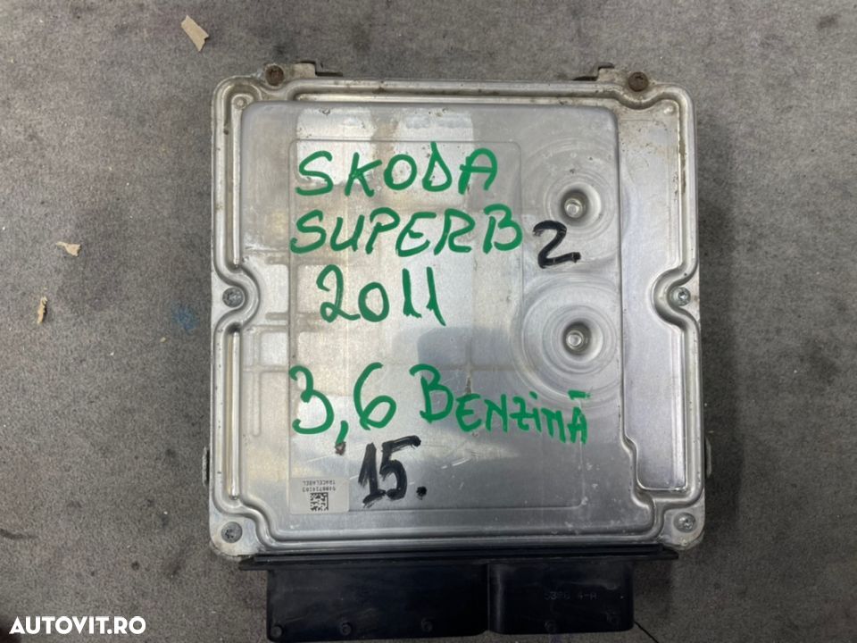 Calculator motor ECU pentru SKODA SUPERB 2, motor 3,6 benzina, an 2009-2014 - 1
