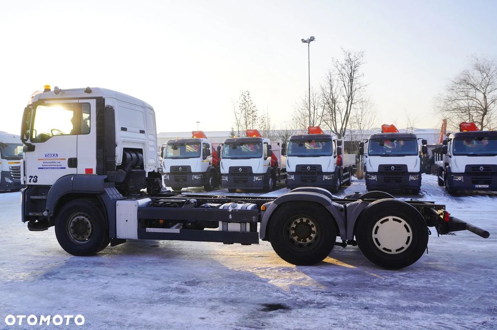 MAN TGS 26.360 / Rama 550 cm / oś skrętna / Euro 5 - 6