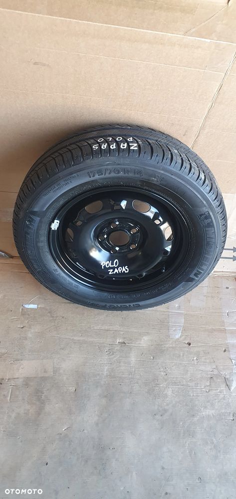 Felga stalowa z oponom zapas zapasowa 5J ET35 175/70 R14 5X100 VW Polo 6Q0601027R - 2