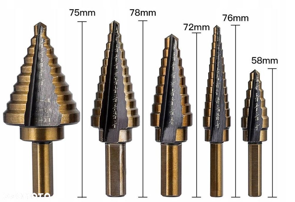 WIERTŁO STOPNIOWE SPIRALNE  6-60mm - 10