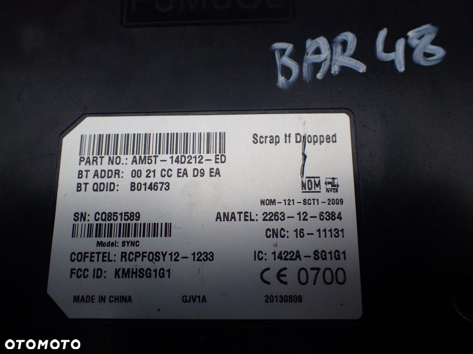 MODUŁ BLUETOOTH FORD B-MAX FIESTA FOCUS MK3 AM5T-14D212-ED RADOM - 2