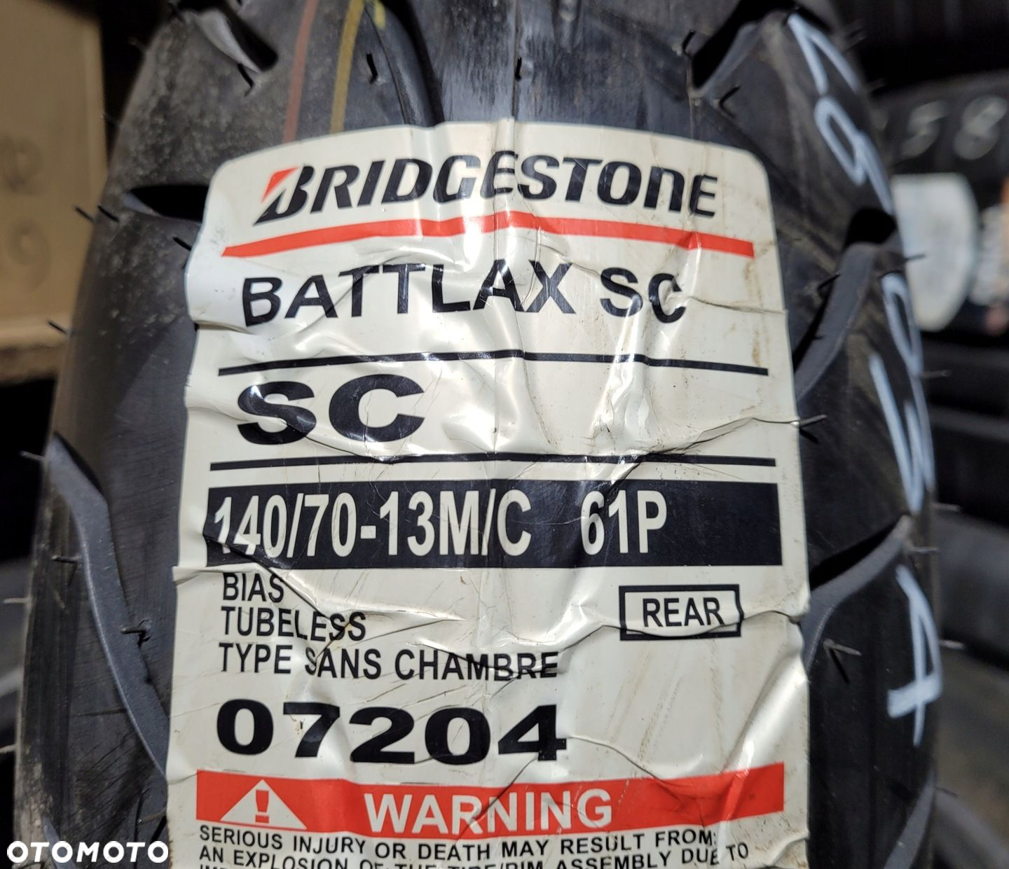 1x Bridgestone Battlax SCR 140/70-13 61P L803A - 3