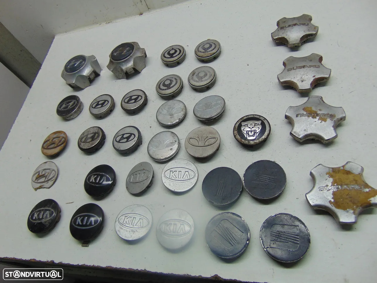 Antigos centros jantes Hyundai/Mazda/Daewoo/Kia/Subaru/Seat/jaguar - 14