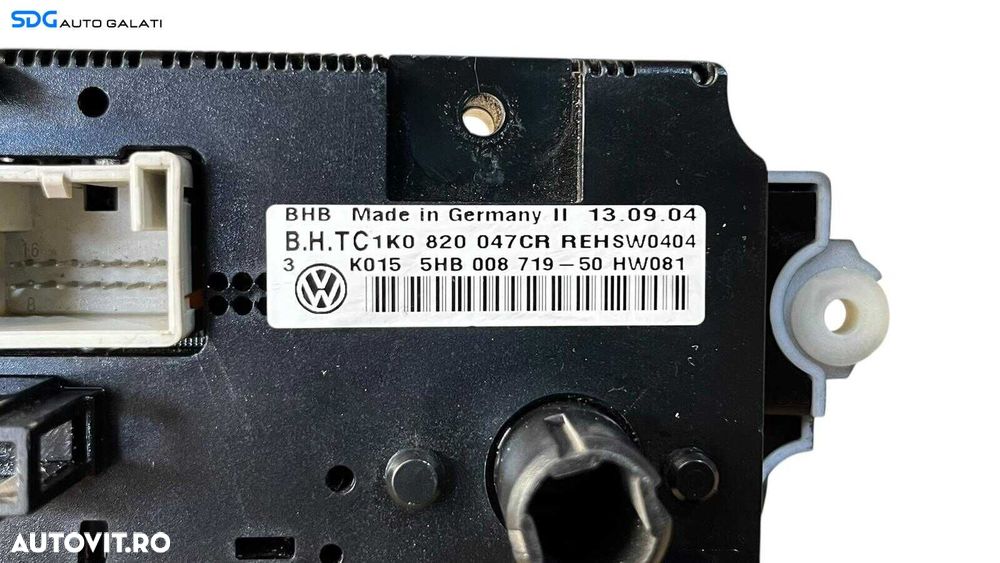 Panou Modul Unitate Comanda AC Aer Conditionat Clima Climatic Volkswagen Caddy 2003 - 2010 Cod 1K0820047CR 5HB008719 [LC0587] - 5