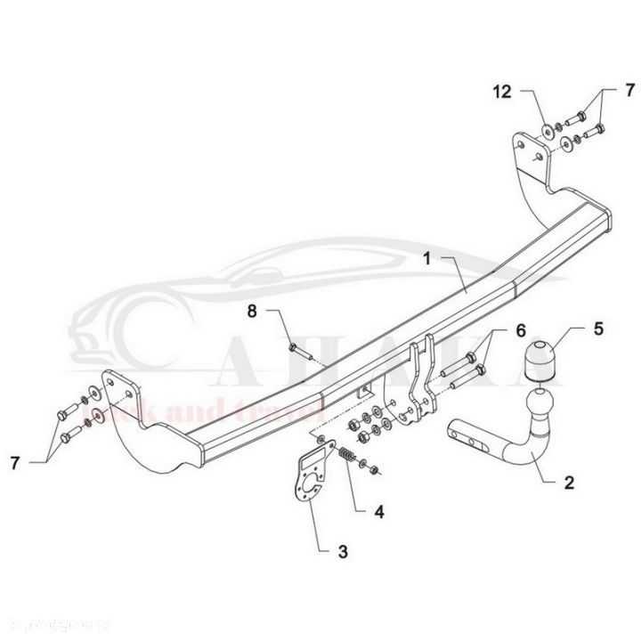 Hak Holowniczy Odkręcany Do Citroen Ds3 Hatchback 2010-2016 - 3