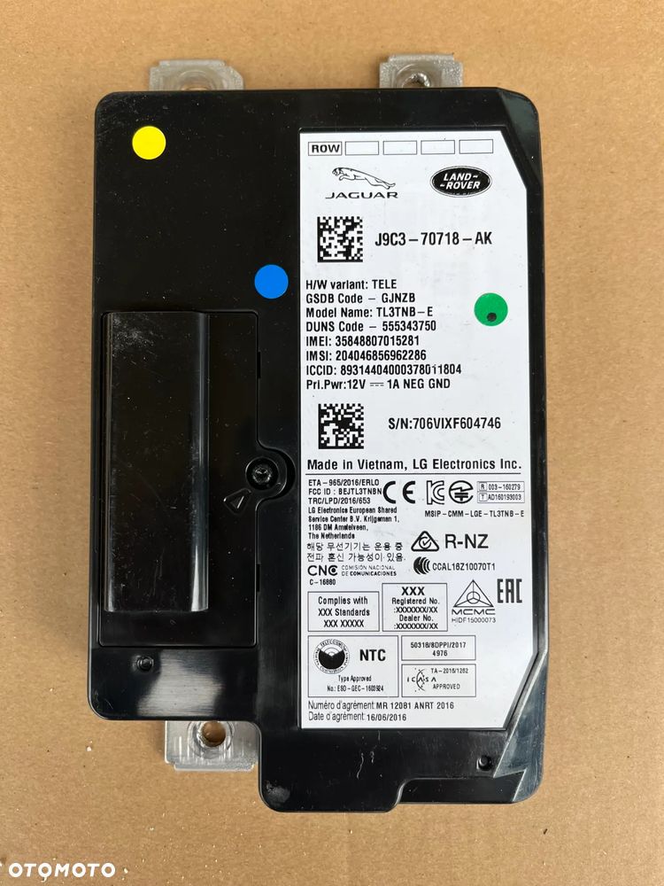 Moduł sterownik Telematic J9C3-70718 Land Rover Discovery Sport L550 - 1
