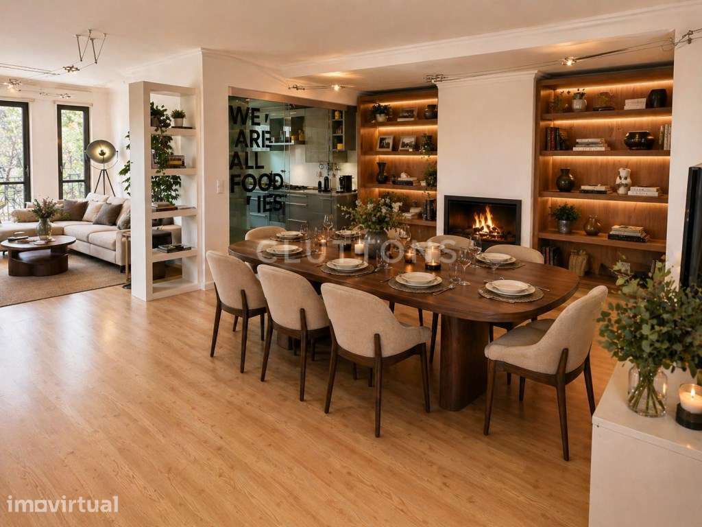 Apartamento T3 em chalé histórico com varanda e garagem no Monte Es... - Grande imagem: 4/31