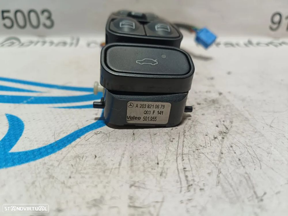 COMUTADOR BOTÃO BOTÕES VIDROS MERCEDES BENZ CLASS C W203 A2038210679 2038210679 501955 VALEO - 3