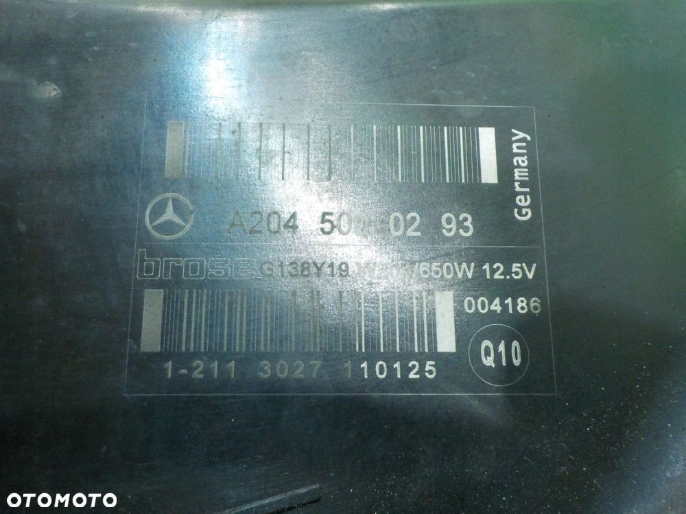 MERCEDES E C207 A207 3.0 CDI 11r COUPE wentylator chłodnicy A2045000293 - 3