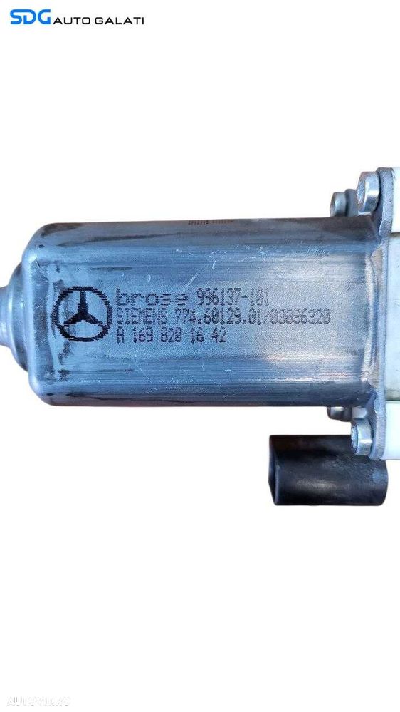 Motoras Macara Electrica de pe Usa Portiera Dreapta Fata Mercedes Clasa B Class W245 2005 - 2011 Cod A1698201642 [L8064] - 2