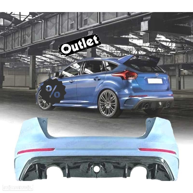 R010254C1 PARA-CHOQUES TRASEIRO FORD FOCUS MK3 14-17 LOOK RS - 1