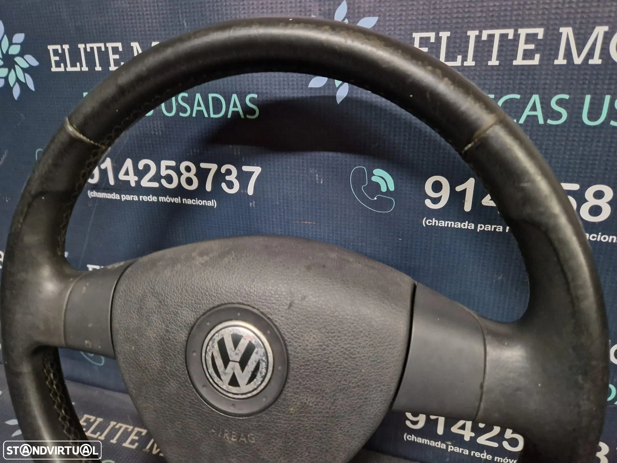 Volante usado pele com airbag VW GOLF V 5 JETTA PASSAT TOURAN CADDY - 4