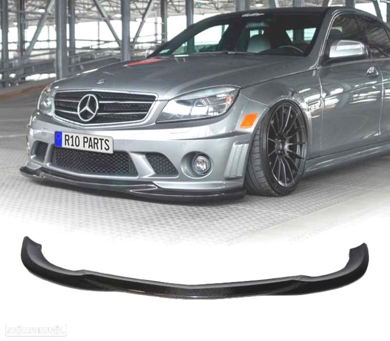 SPOILER LIP FRONTAL MERCEDES W204 LOOK AMG 11-13 CARBONO - 1