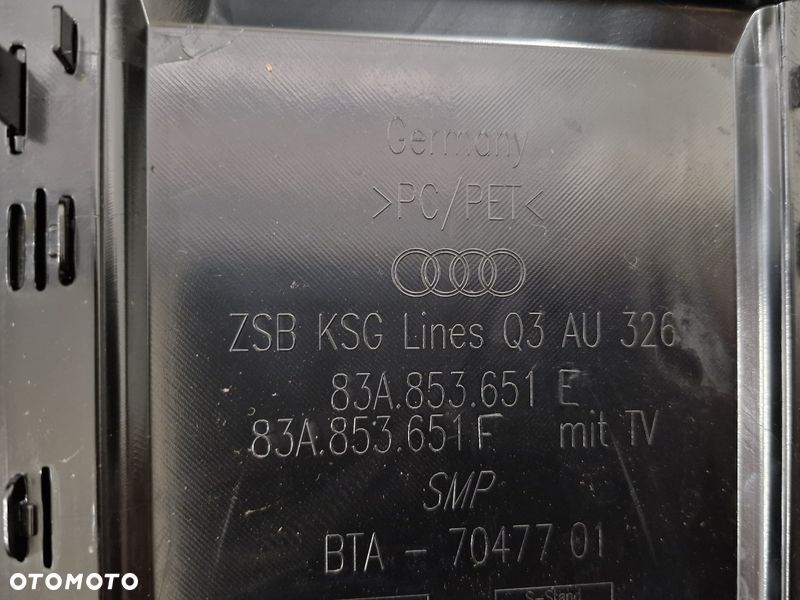 audi q3 2 ii 83a s-line grill atrapa chłodnicy zderzaka przód czarna 83a853651e - 9