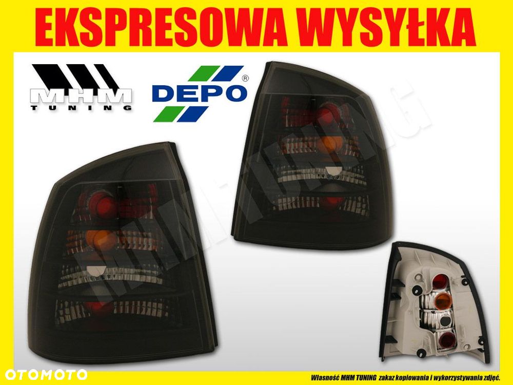 LAMPA TYL TYLNE kpl OPC IRMSCHER OPEL ASTRA 2 II G 2d coupe cabrio 4d sedan - 2