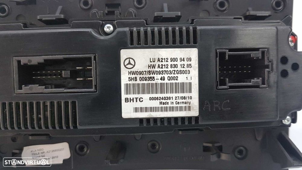 COMANDO CLIMATIZADOR MERCEDES CLASE E (W212) LIM. 220 CDI BLUEEFFICIENCY (212.00... - 3