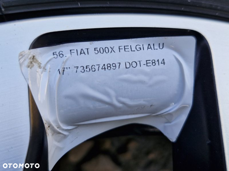 FIAT 500X 500 X LIFT FELGI ALUMINIOWE ALUFELGI 17 CALI 7J ET40 735674897 - 7