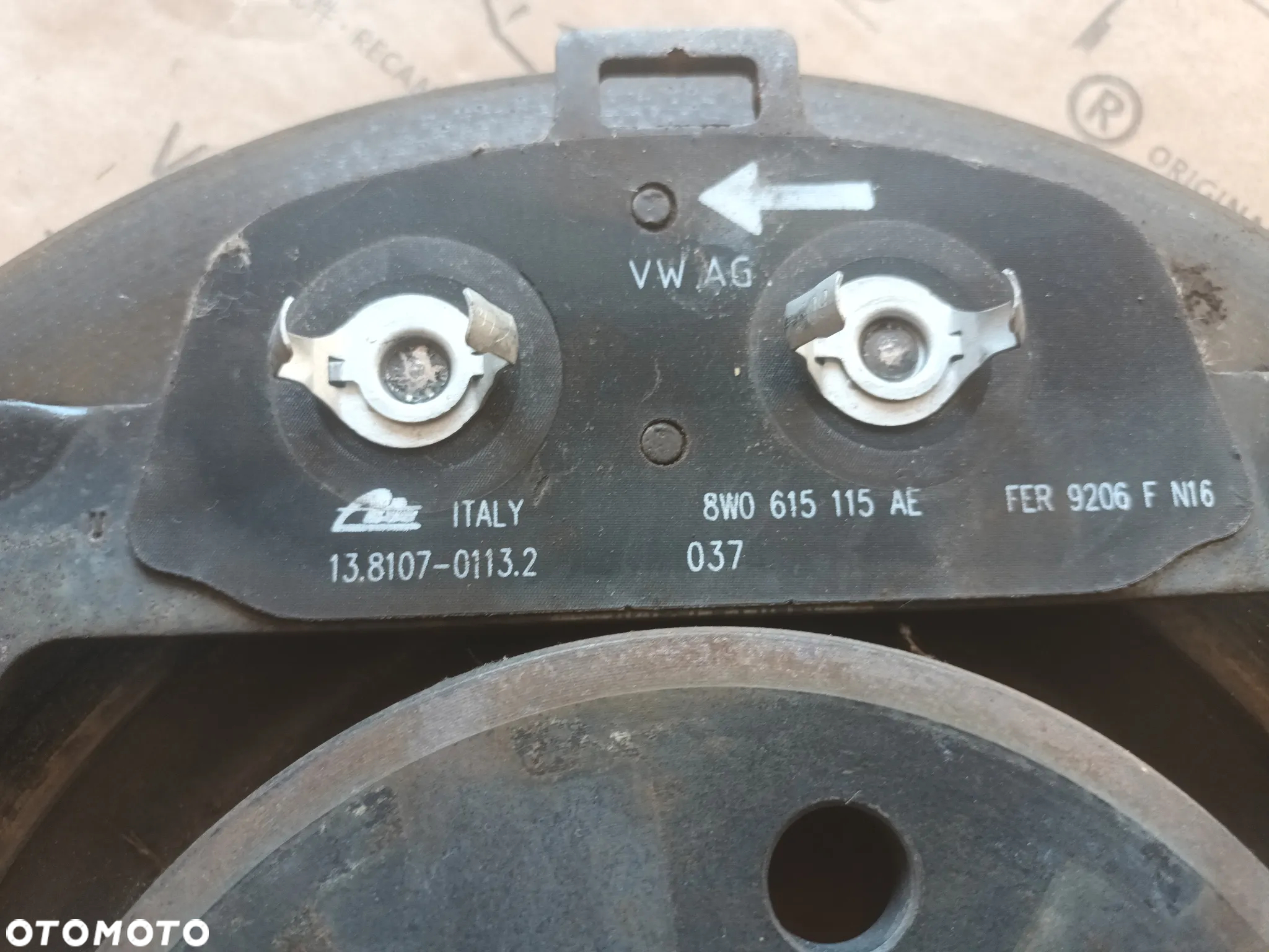Audi A4 B9 8W komplet Tarcze Hamulcowe klocki PRZÓD 8W0615301P 338 mm 72KM - 7