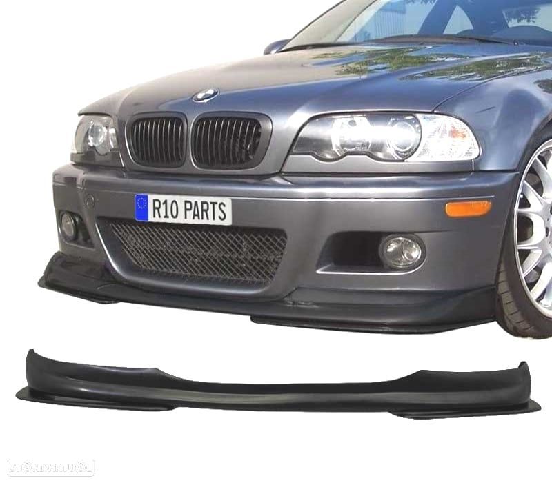 SPOILER LIP DIANTEIRO BMW E46 98-07 LOOK M3 PRETO BRILHANTE - 1