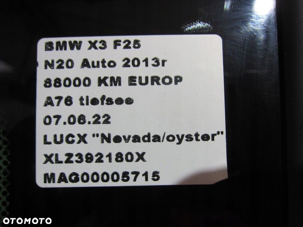 BMW F25 X3 SZYBA KAROSERYJNA TYŁ PRAWA LEWA 720562 - 11
