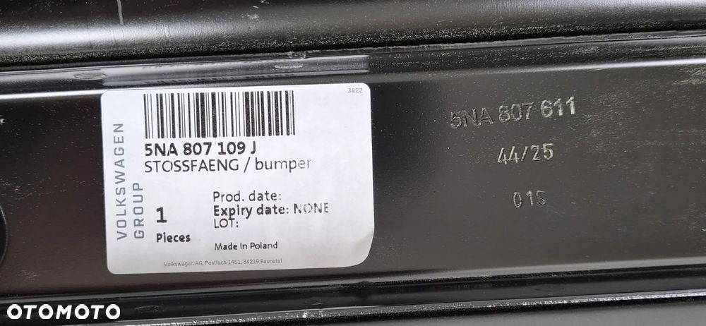 BELKA ZDERZAKA VW TIGUAN II 2016-2020 5NA807109J 5NA807611 5NA807651D NOWA - 6