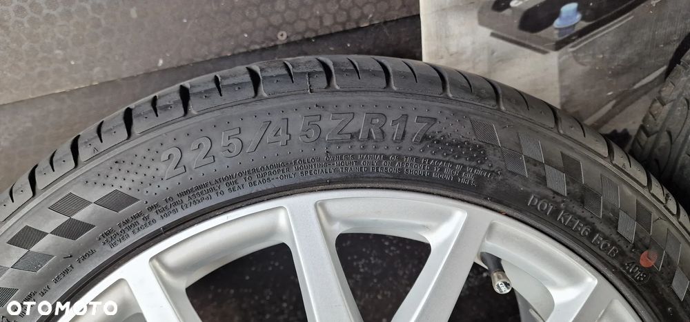 ALUFELGI +OPONY LETNIE 225/45 17" 5X112 ET56 AUDI A3 S3 RS3 - 13