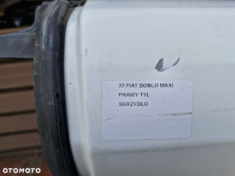 fiat doblo ii 2 maxi drzwi prawy tył tylne skrzydło skrzydełko - 2