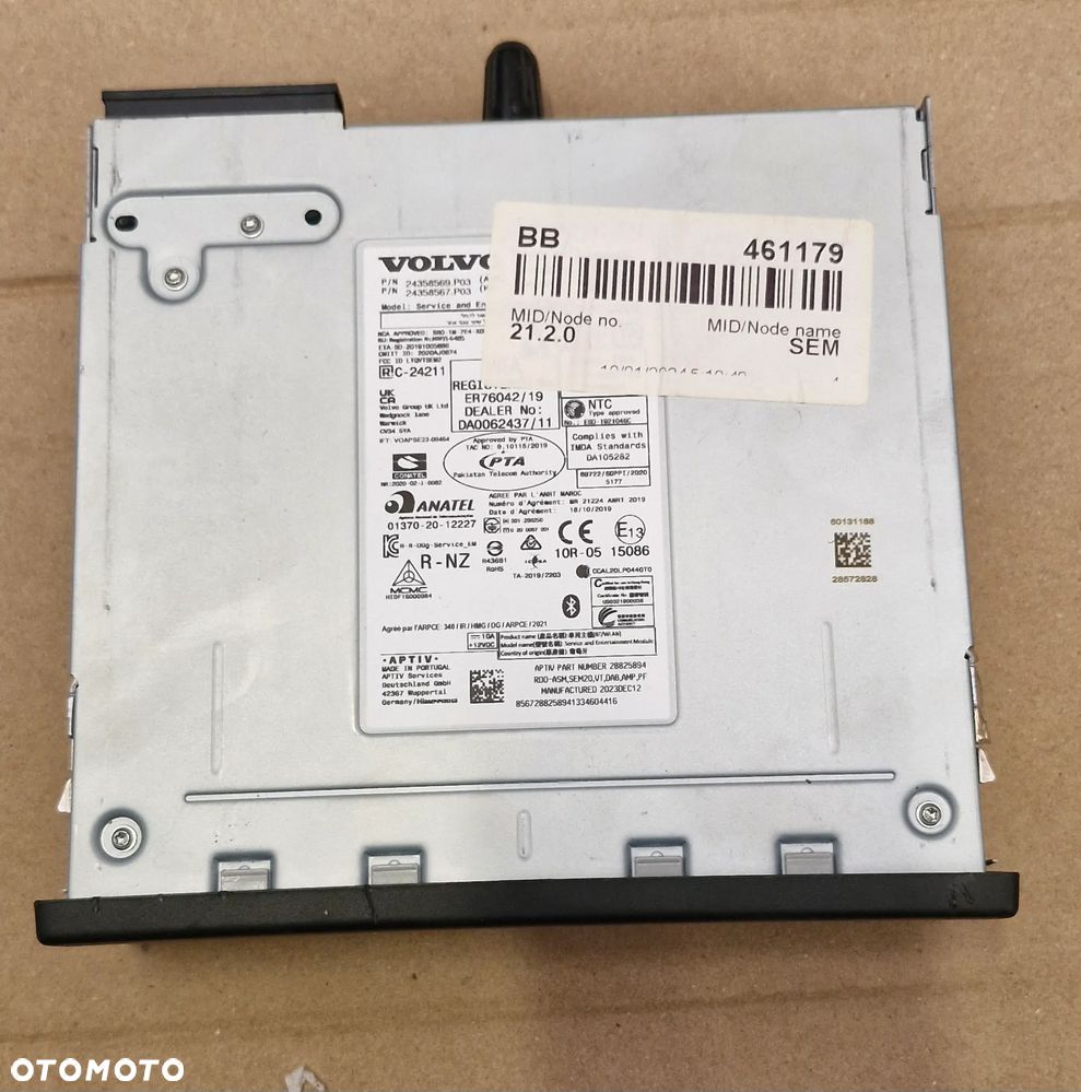 VOLVO FH5 FM5 RADIO STEROWNIK MODUŁ GPS GSM 24358569.P03 - 2
