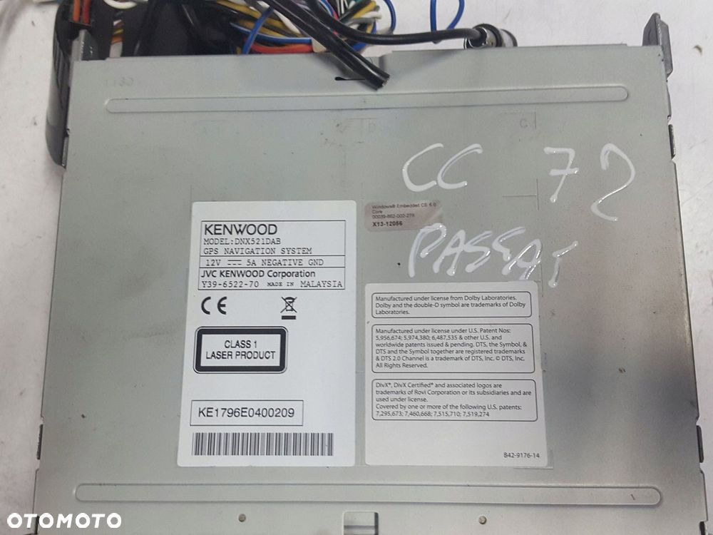 PASSAT CC SCIROCCO RADIO NAWIGACJA KENWOOD DNX521DAB - 8