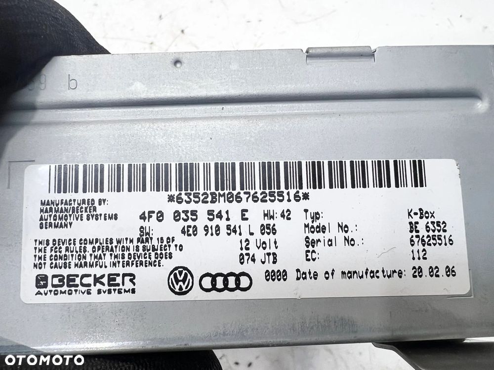 TUNER MODUŁ RADIA AUDI A4 A5 A6 A8 4F0035541E 4E0910541L - 5