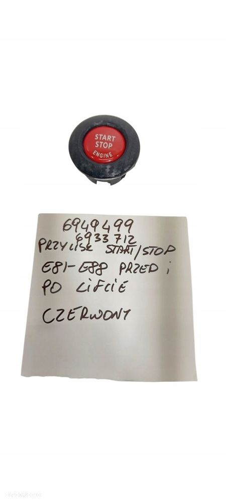 Bmw E81 E82 E87 E88 Przycisk Start Stop Igła Czerwony 6949499 6933712 - 1