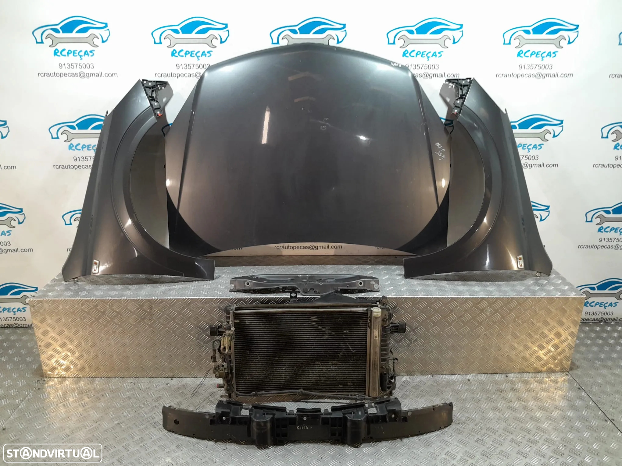 FRENTE COMPLETA OPEL ASTRA H A04 CAPOT PARACHOQUES GUARDA-LAMAS OTICAS RADIADOR VENTILADOR FRENTE FIBRA REFORÇO - 4