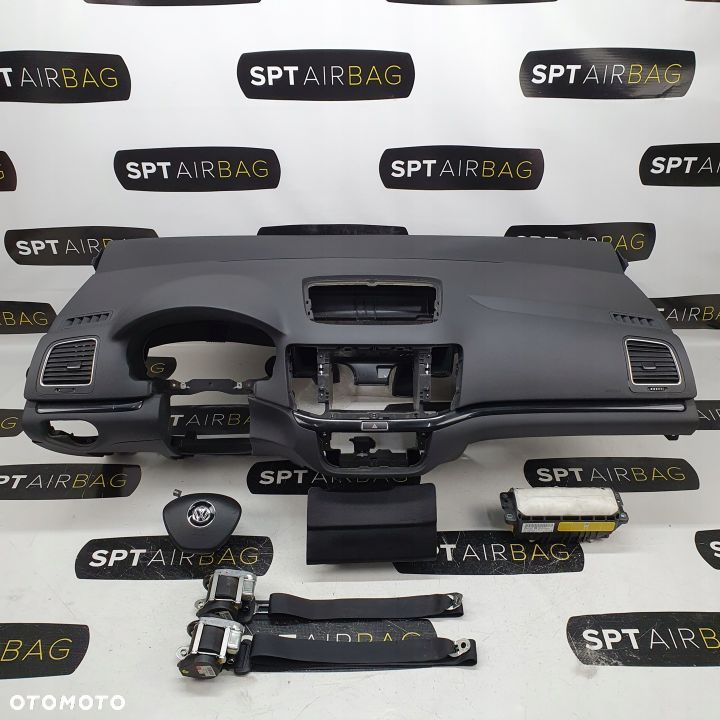 VW SHARAN LIFT DESKA ROZDZIELCZA KONSOLA KOKPIT PULPIT PODUSZKI AIRBAG AIR BAG PASY KIT SET - 1