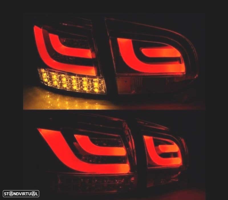 FARÓIS VOLKSWAGEN VW GOLF 6 08-12 LED FUNDO PRETO CROMADO - 3