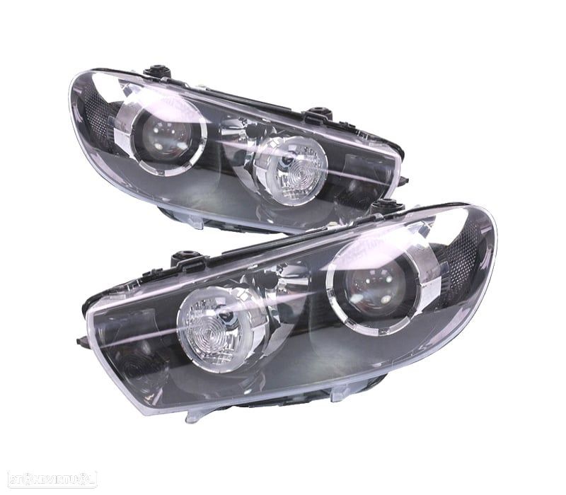 FARÓIS XENON PARA VOLKSWAGEN VW SCIROCCO 08-14 PRETO - 1