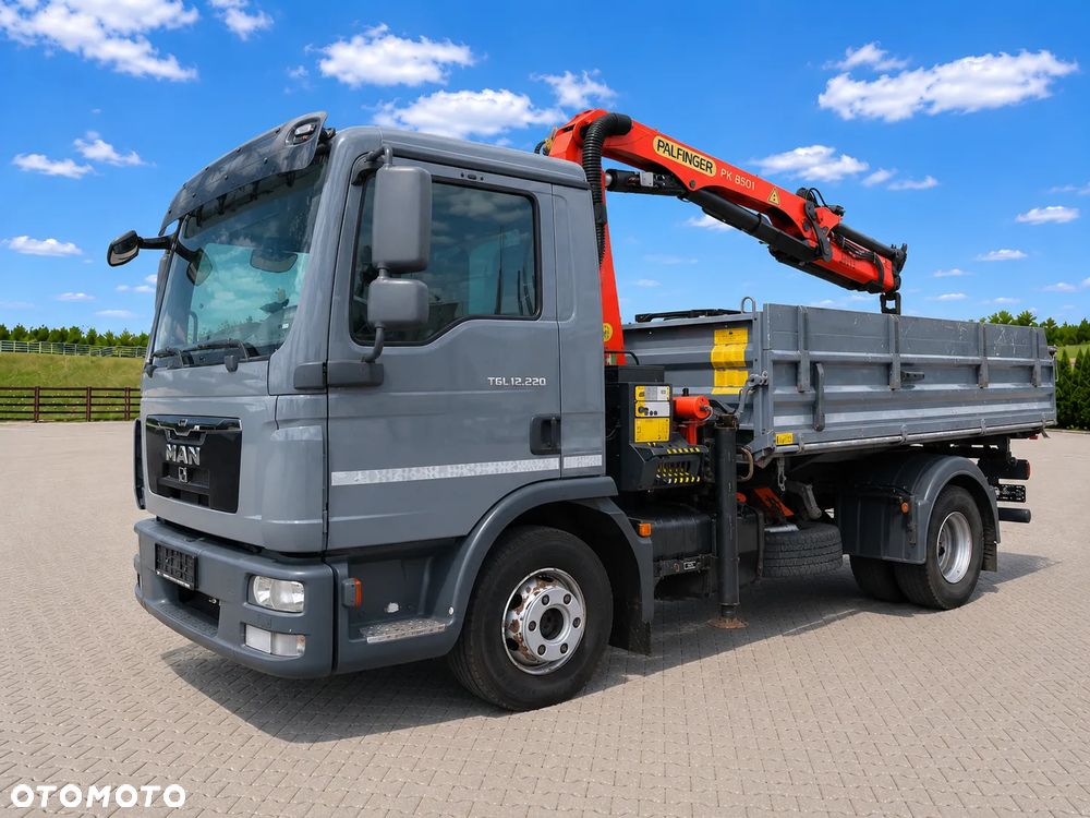 MAN TGL 12.220 4x2 + Palfinger PK 8501 | Wywrotka Meiller | Meiller | Euro 5 | 220 KM | 230 966 km - 1