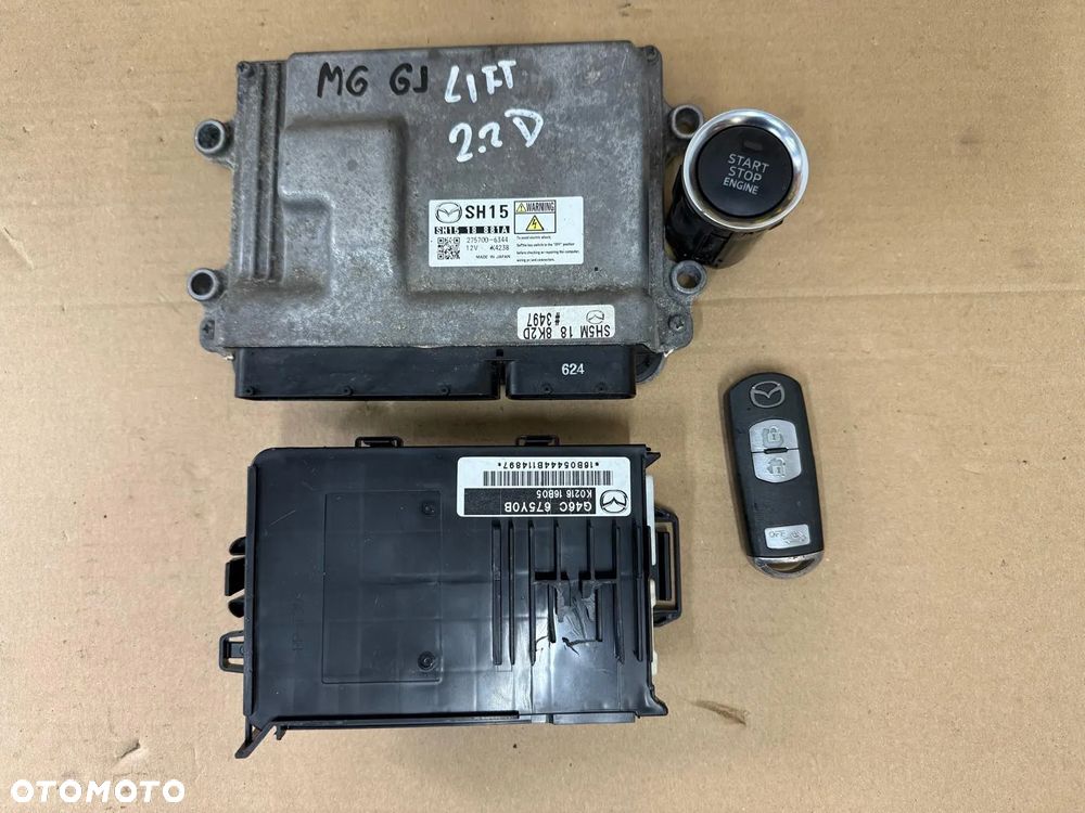 MAZDA 6 III GJ LIFT 2.2D 15-18 ZESTAW DO ODPALENIA ECU KOMPUTER SH1518881A