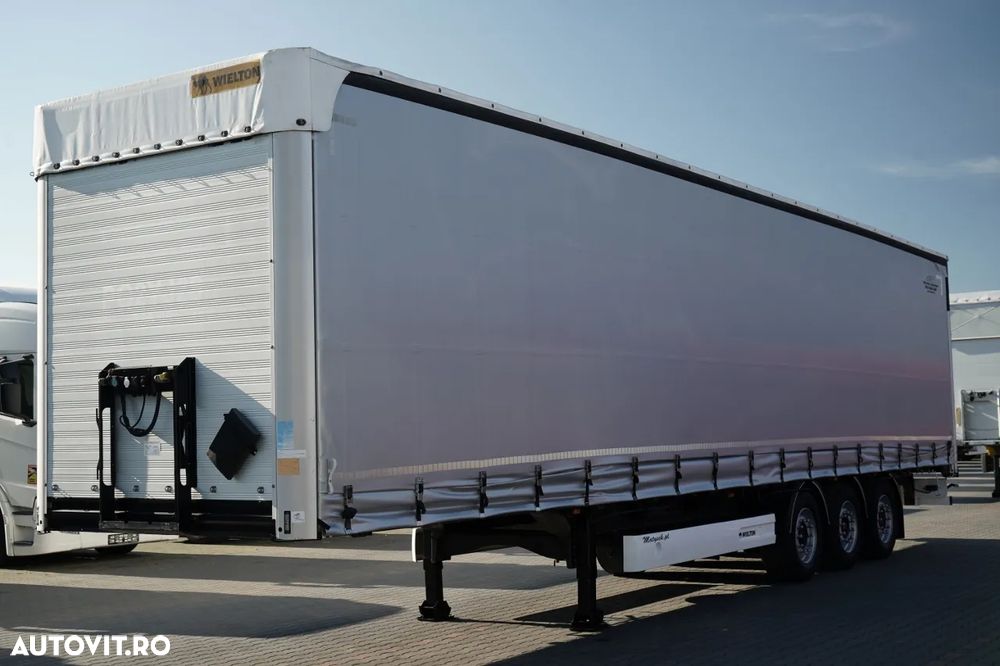 Wielton CORTINĂ STANDARD WIELTON / ACOPERIȘ LVT / SISTEM BDE - STALPINI CULISANTI / AXĂ RIDICABILĂ / PUȚIN FOLOSIT - 3