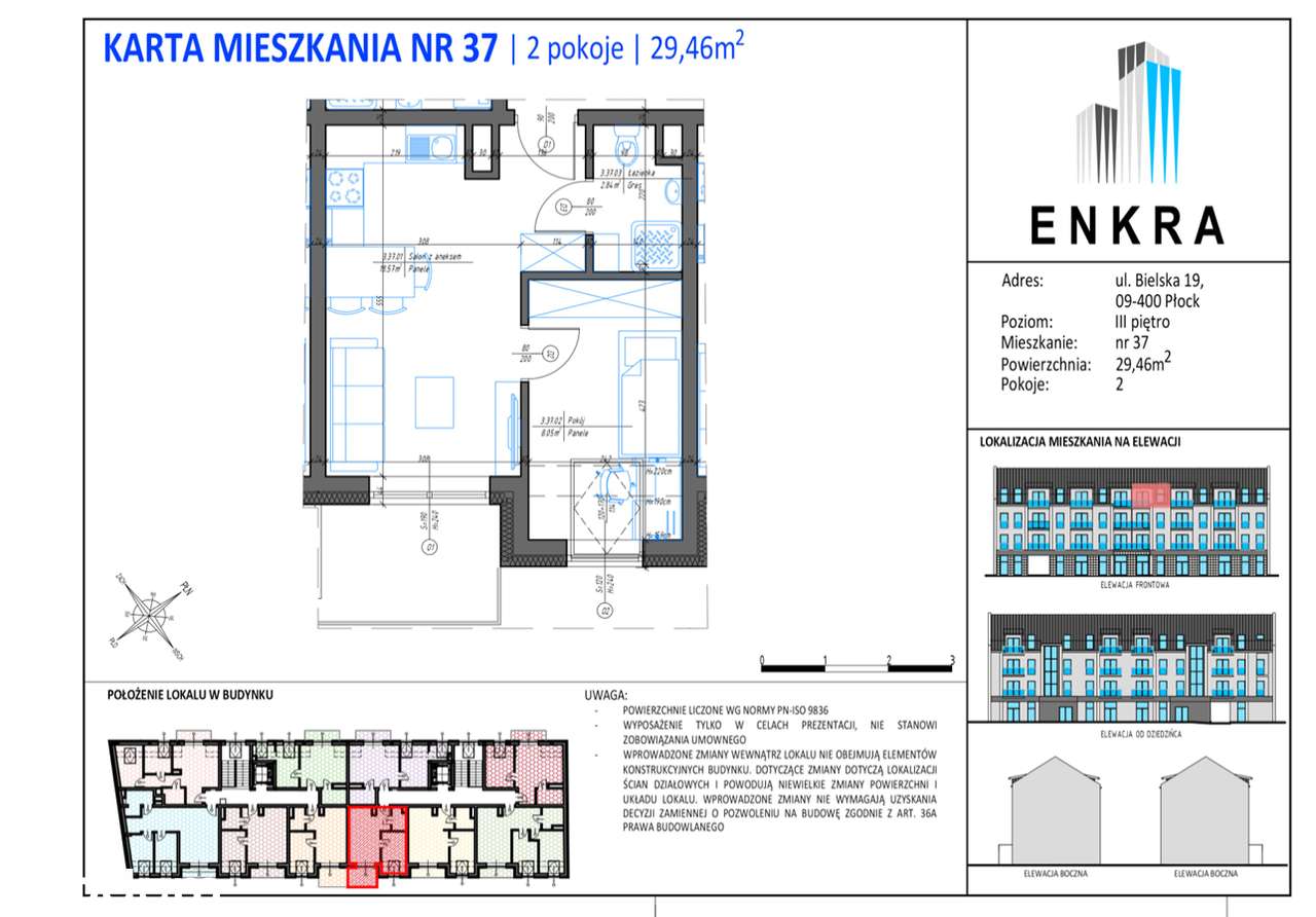 Nowe Mieszkanie, 29,46 m², Płock