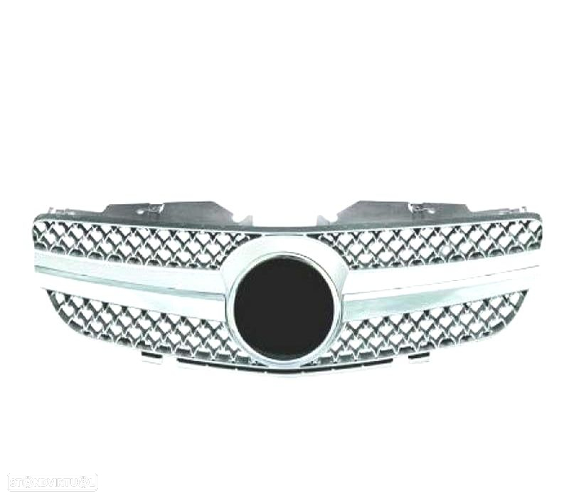 PARRILLA MERCEDES CLASSE SL R230 01-06 CROMADO PRETO LOOK DESPORTIVO - 2