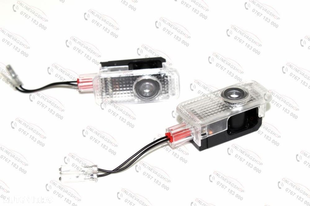 Set lampi dedicate logo Volkswagen pt portiere VW Passat B5, Touareg - 6