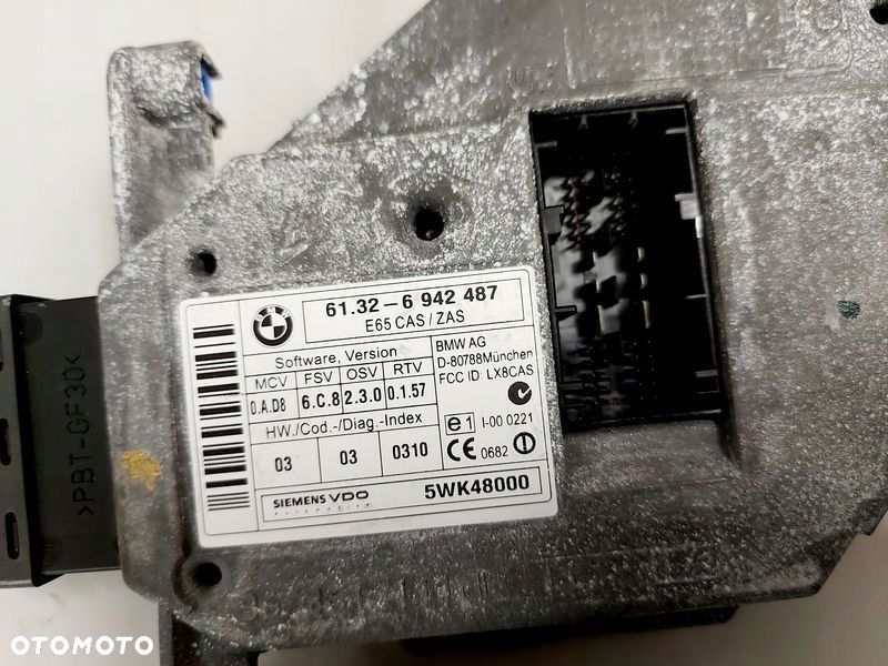 bmw 7 e65 stacyjka kluczyk karta moduł zapłonu 6942487 - 2