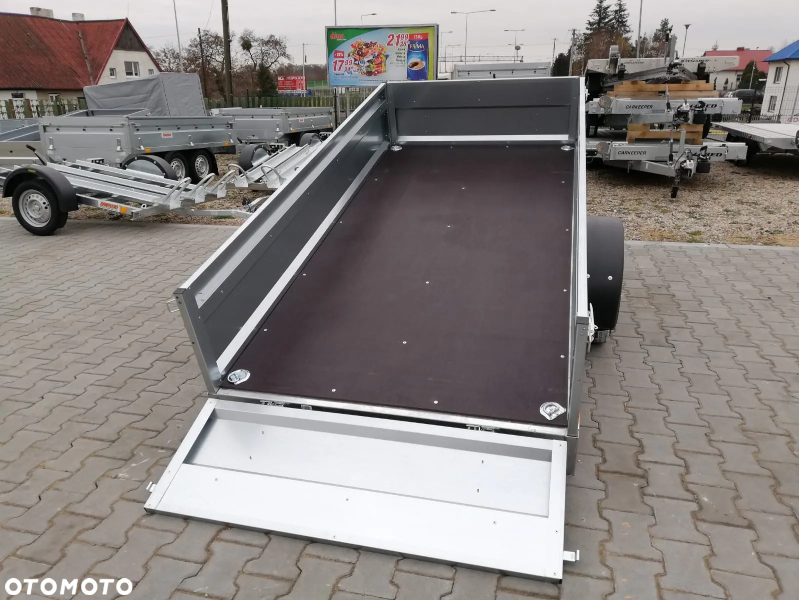 Neptun DOSTAWA Przyczepka 236x129x45cm N7-263 prr RESOR! Lekka przyczepa SPAWANA jednoosiowa UCHYLNA! Wszystkie burty demontowalne GN182 - 17