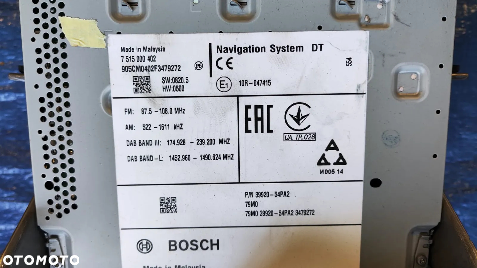 RADIO DOTYKOWE NAVI NAWIGACJA 39920-54PA2 7515000402 SUZUKI VITARA II III 15- - 5