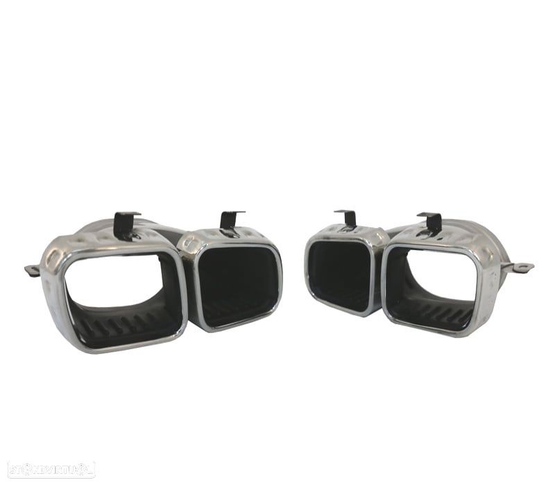 PONTEIRAS DE ESCAPE MERCEDES GLE W167 19- LOOK AMG GLE63 CROMADAS - 3