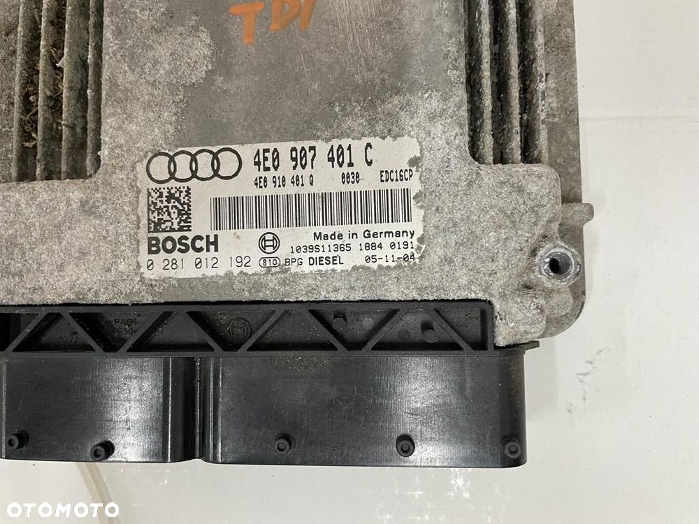AUDI A8 D3 3.0 TDI ZESTAW DO ODPALENIA KOMPUTER 4E0909131K 4E0907401C - 3