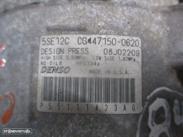 Compressor AC CG4471500620  5SE12C DODGE CALIBER 2008 2.0 CRD 140CV 5P PRETO DIESEL DENSO - 3