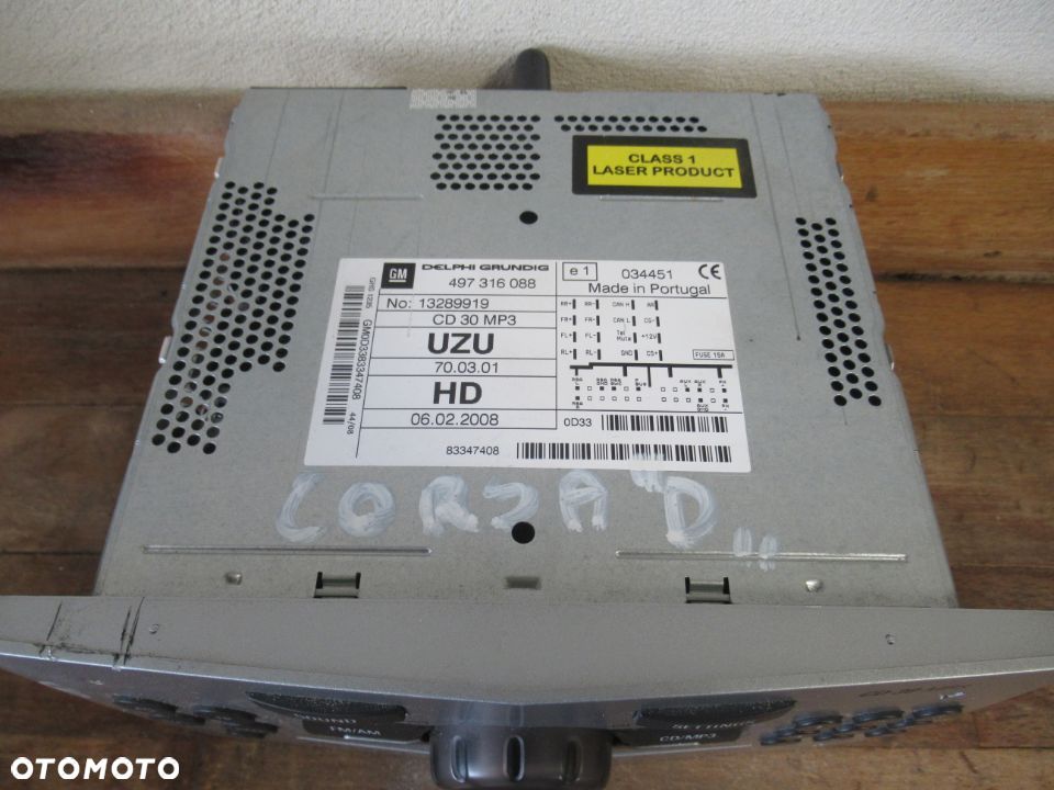 RADIO CD CD 30 MP3 OPEL CORSA D 2007r - 4